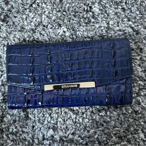 Brahmin Crocodile Embossed checkbook/wallet